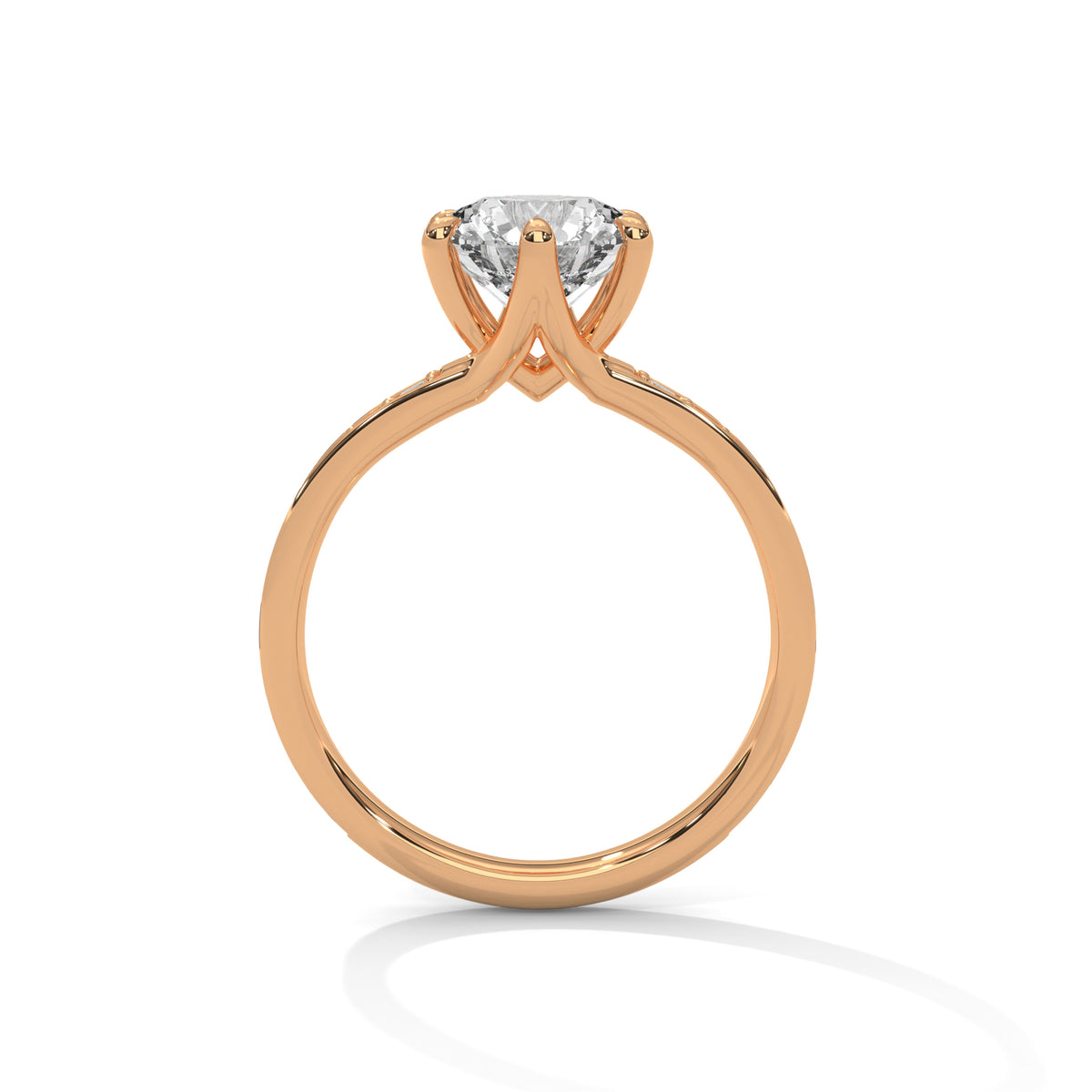 Crown Radiance Solitaire Ring