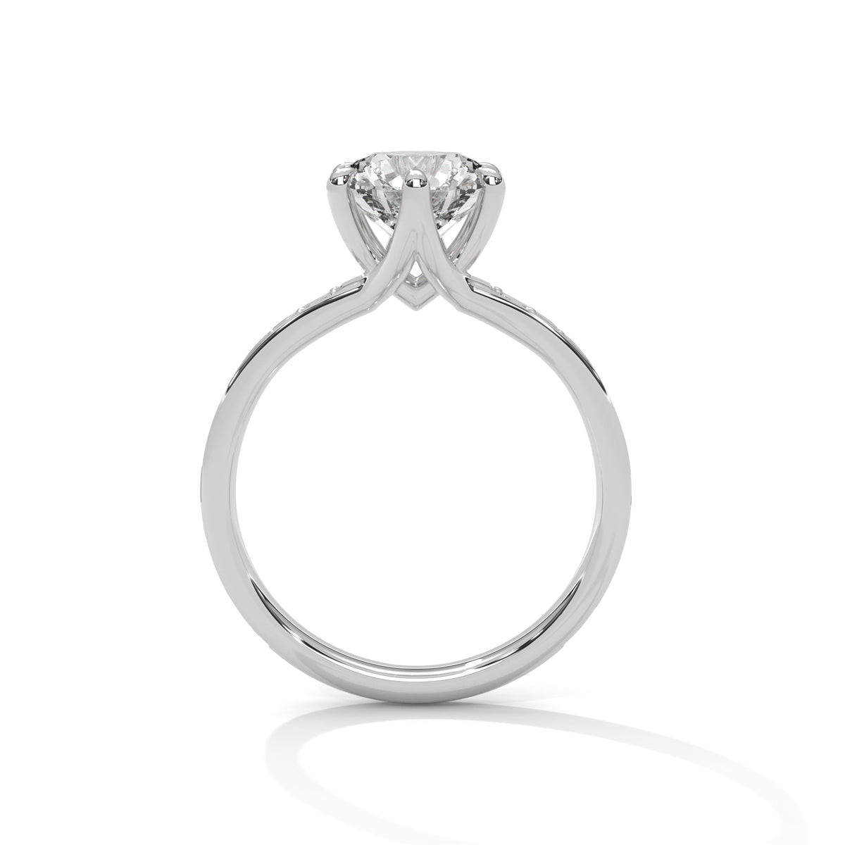 Crown Radiance Solitaire Ring