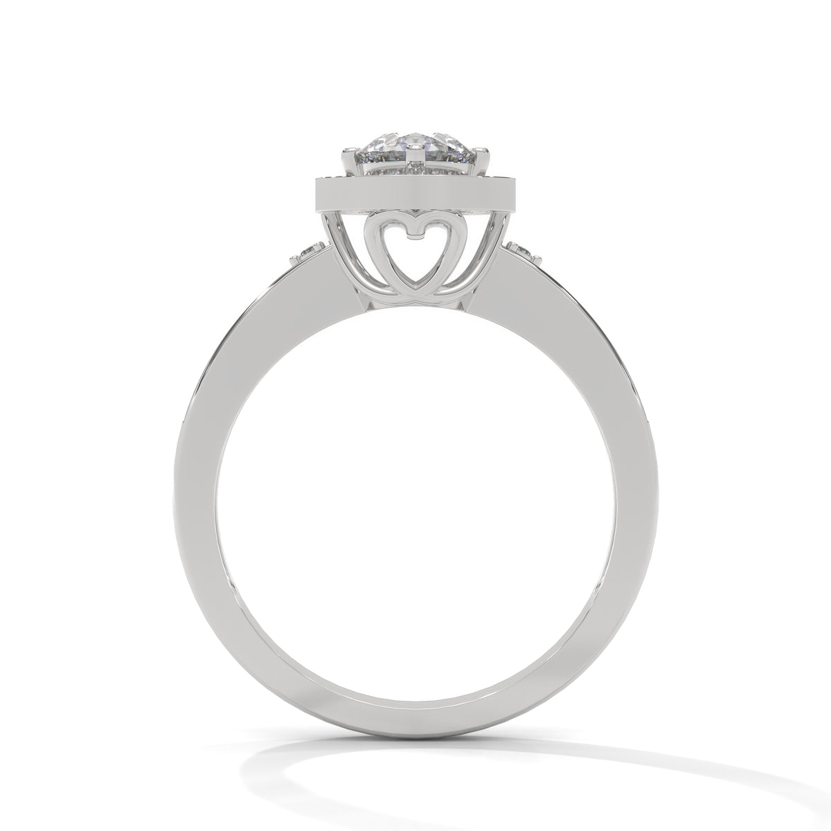 Radiant Halo Solitaire Ring