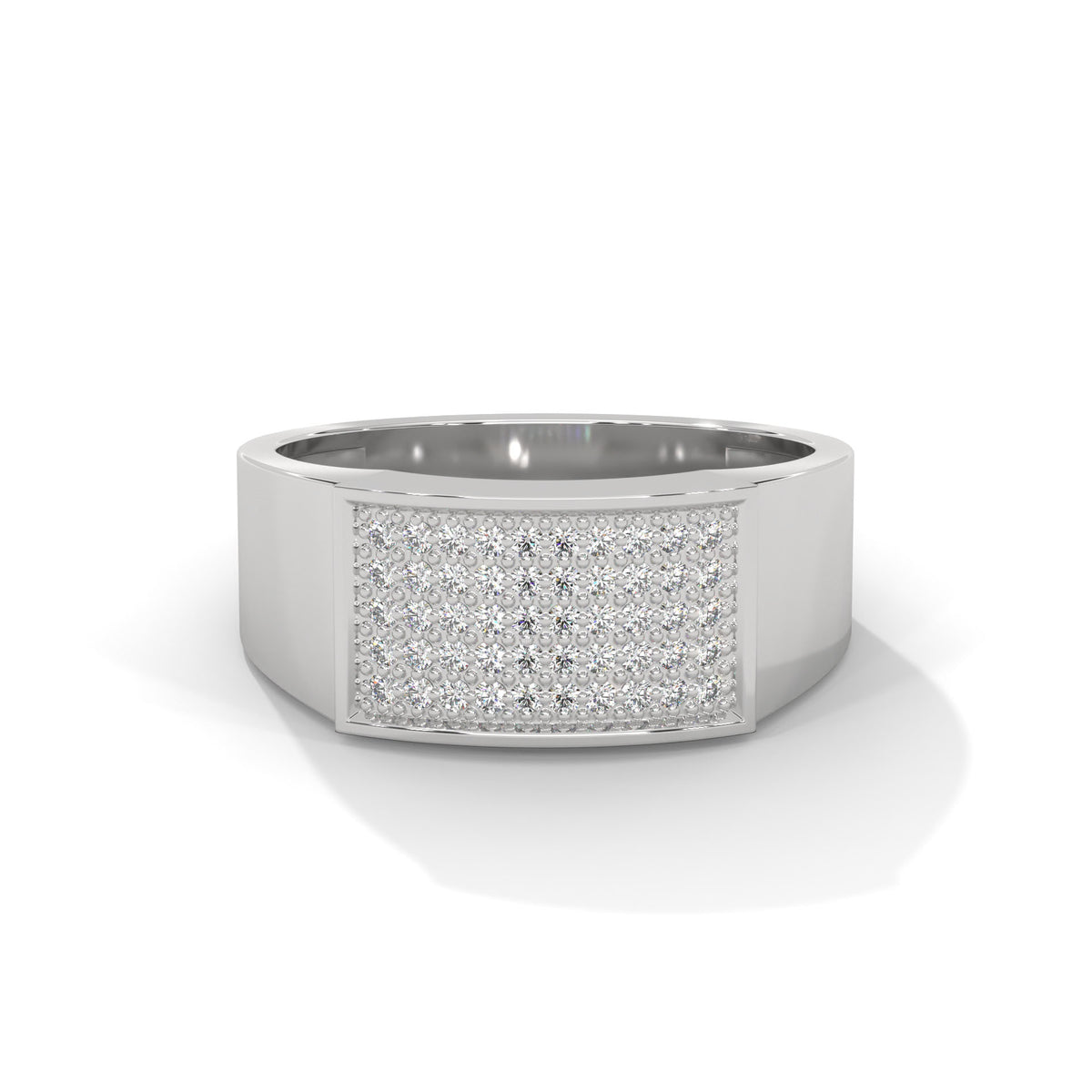 Bold Pavé Signet Ring