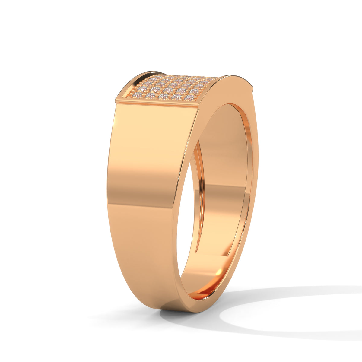 Bold Pavé Signet Ring