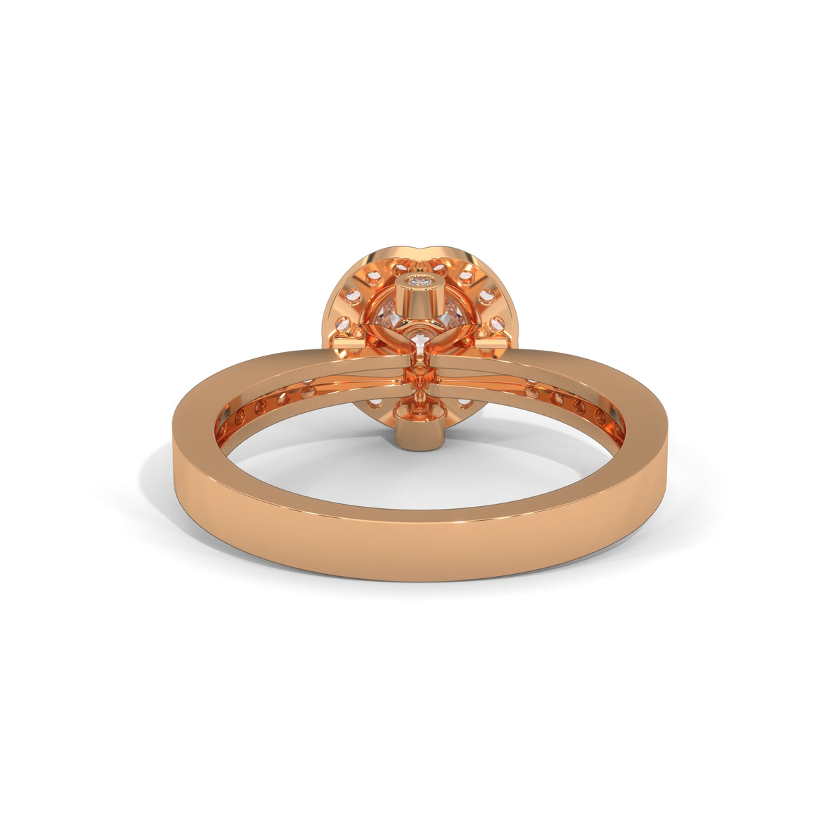 Celestial Halo Solitaire Ring