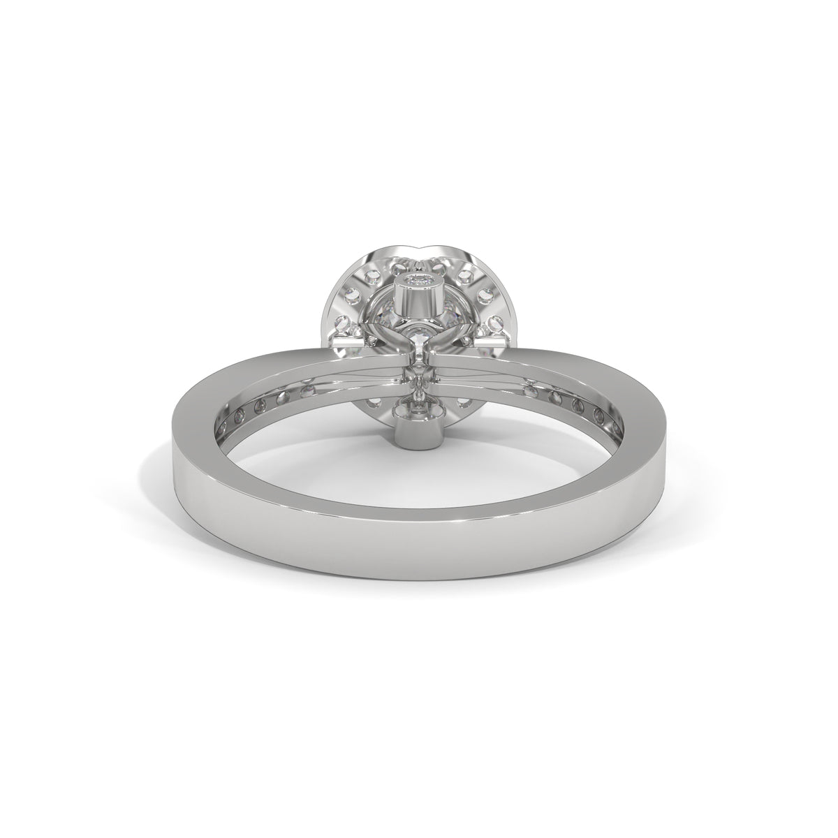 Celestial Halo Solitaire Ring