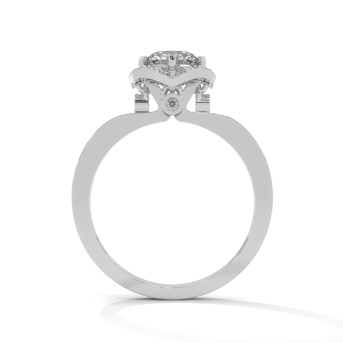 Celestial Halo Solitaire Ring
