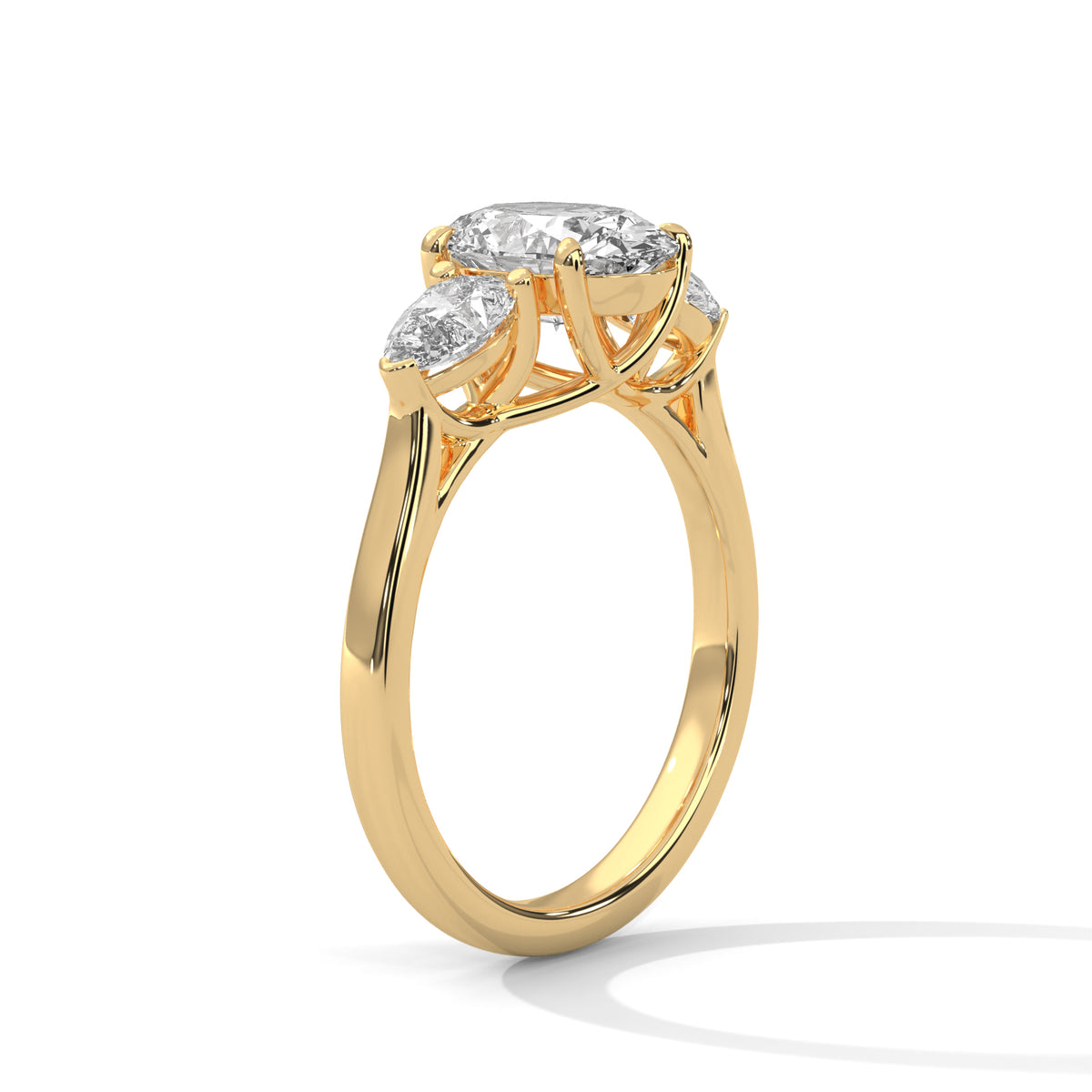 Oval Pear Trilogy Engagement Ring