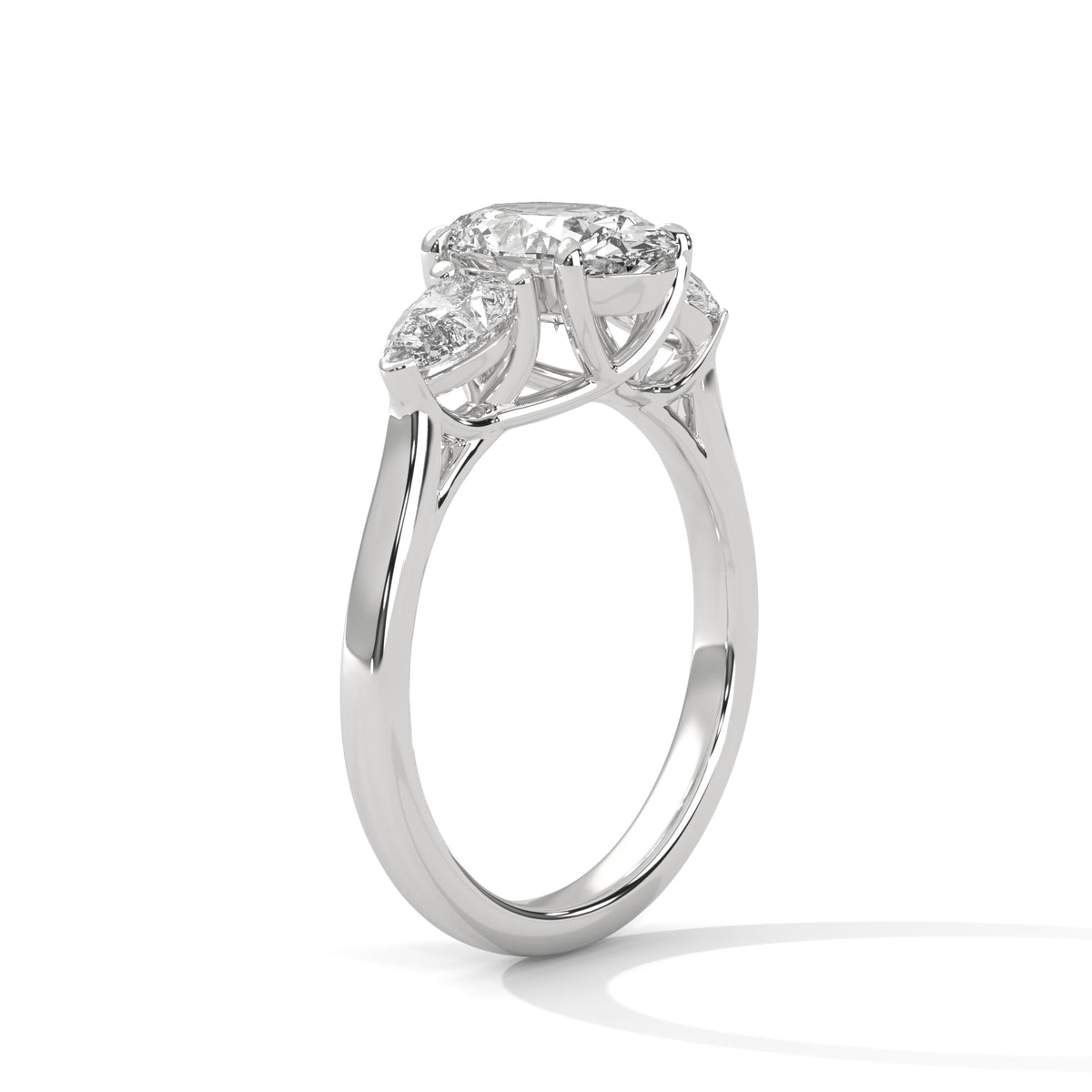 Oval Pear Trilogy Engagement Ring