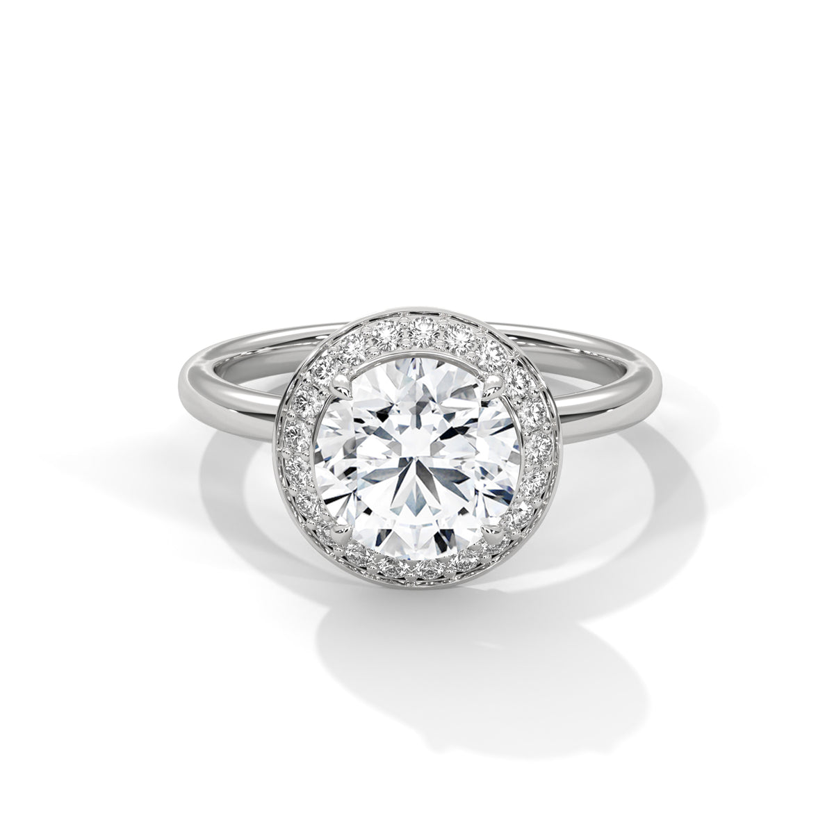 Celestial Halo Solitaire Ring