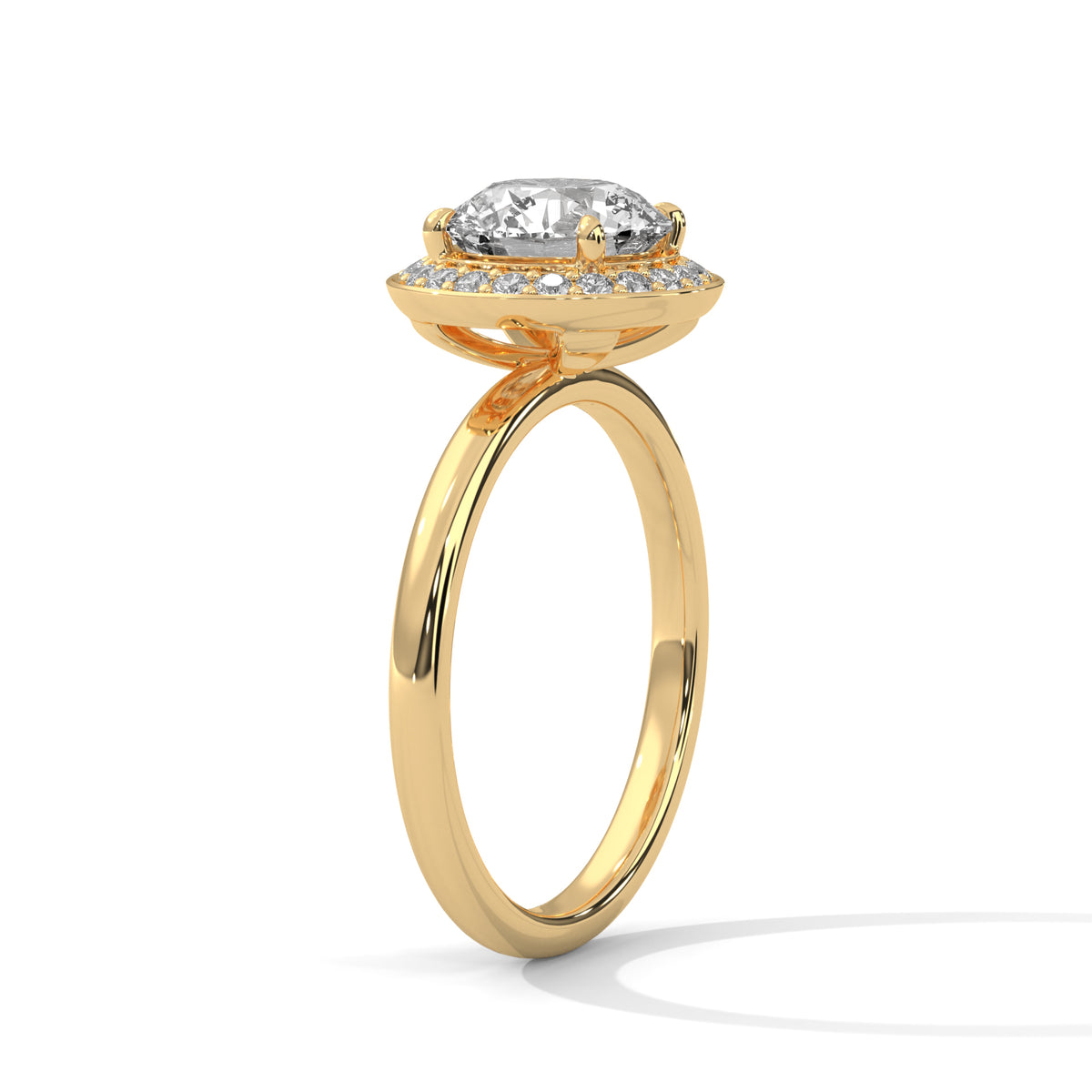 Celestial Halo Solitaire Ring