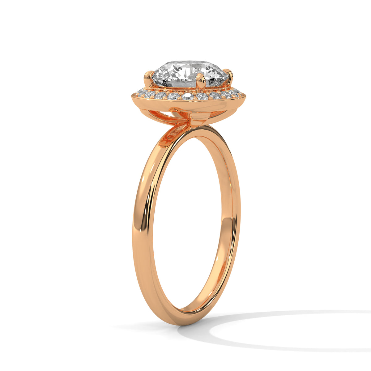 Celestial Halo Solitaire Ring