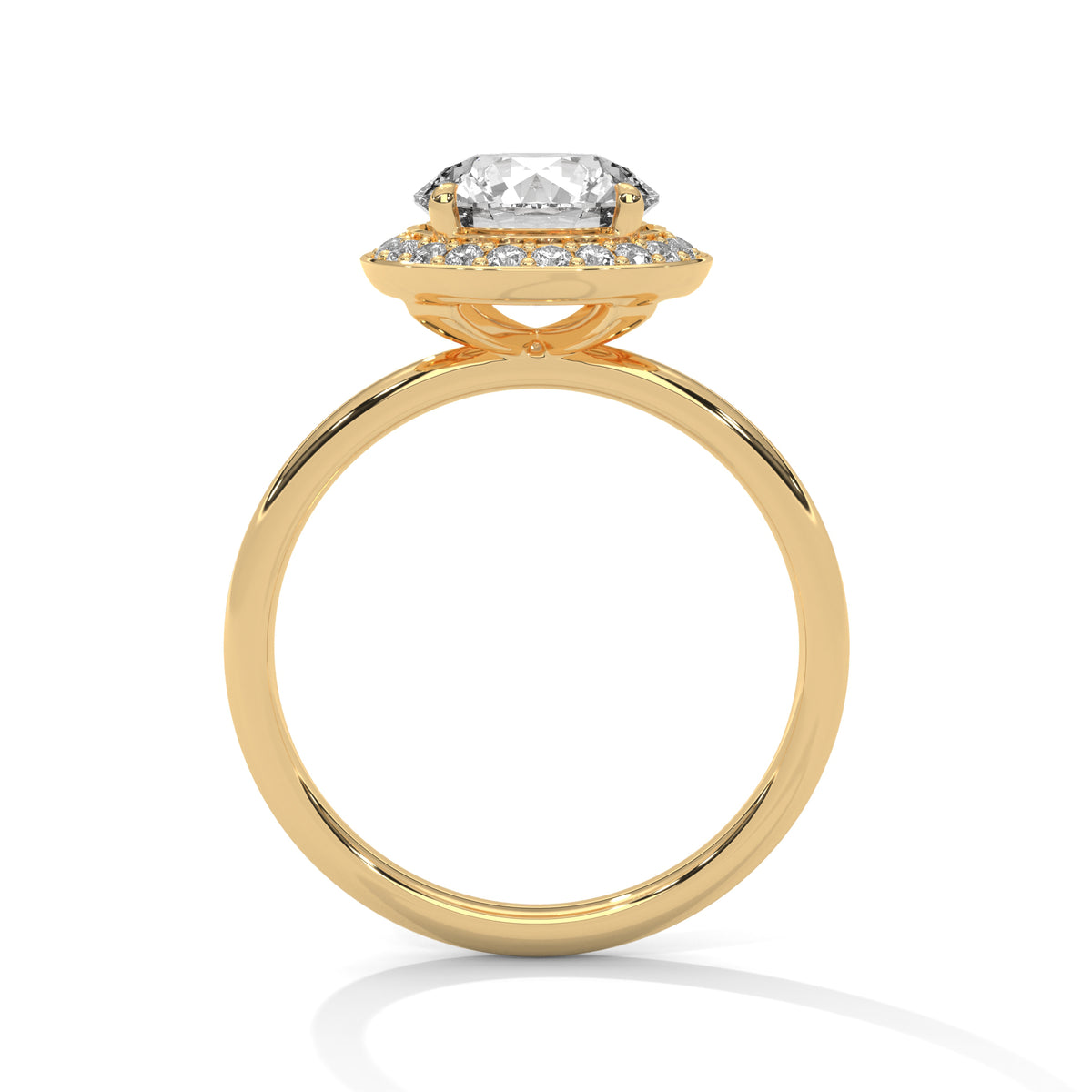 Celestial Halo Solitaire Ring