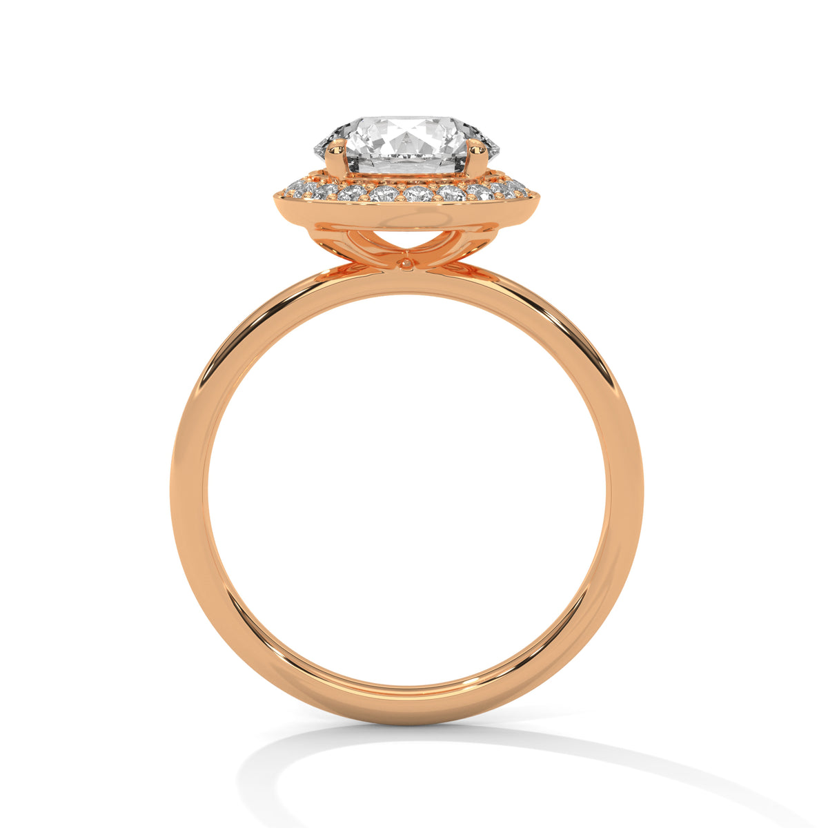 Celestial Halo Solitaire Ring