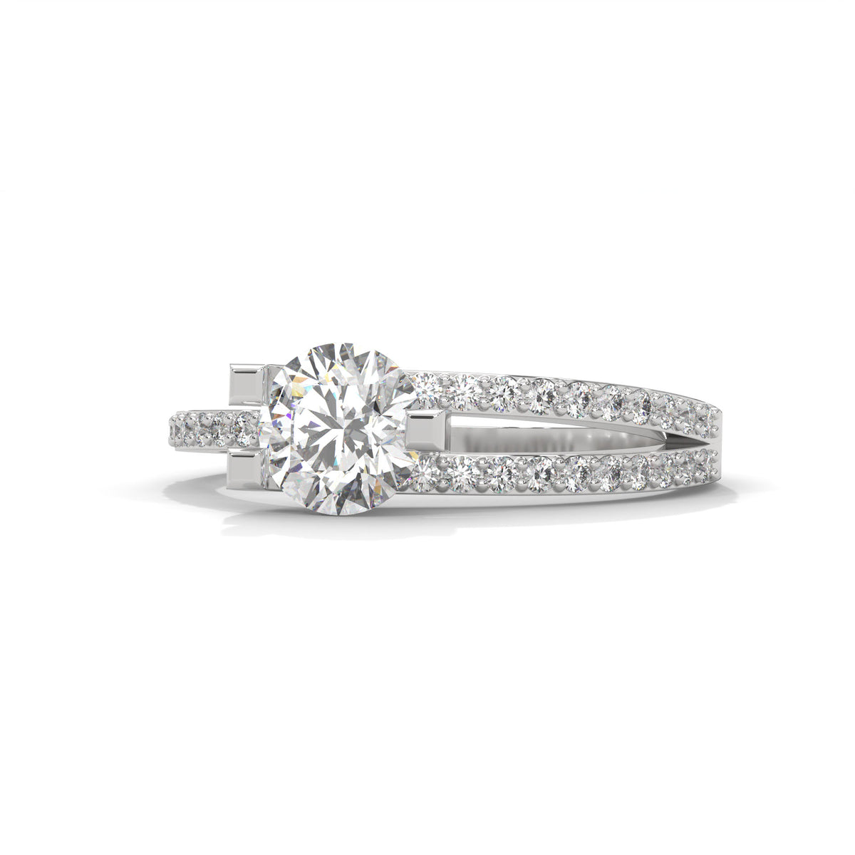 Intertwined Bypass Solitaire Ring