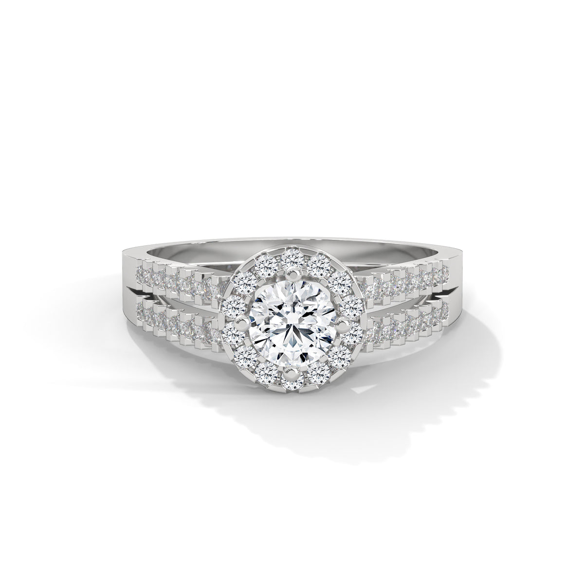Celestial Halo Solitaire Ring
