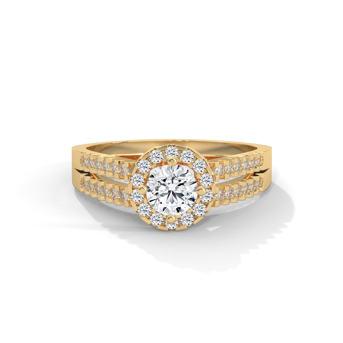 Celestial Halo Solitaire Ring