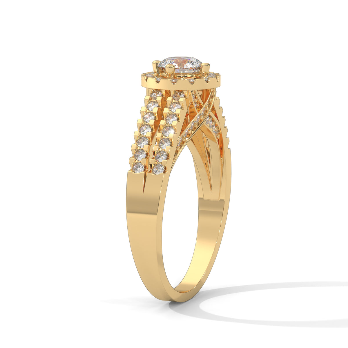 Celestial Halo Solitaire Ring