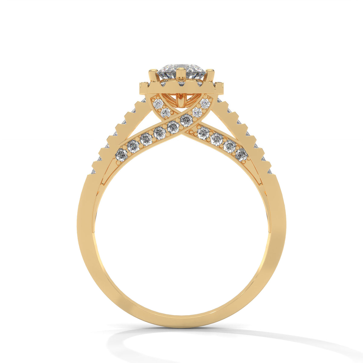Celestial Halo Solitaire Ring
