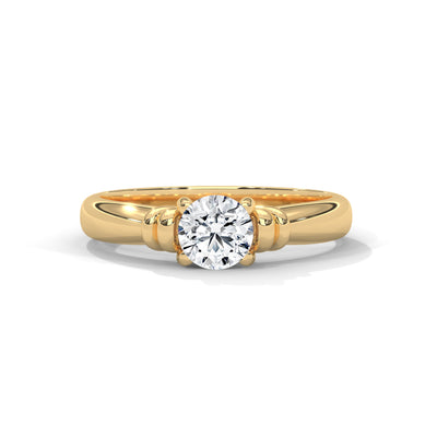 Crown Heart Solitaire Ring — IGI Certified Diamond Jewellery | My Carat India