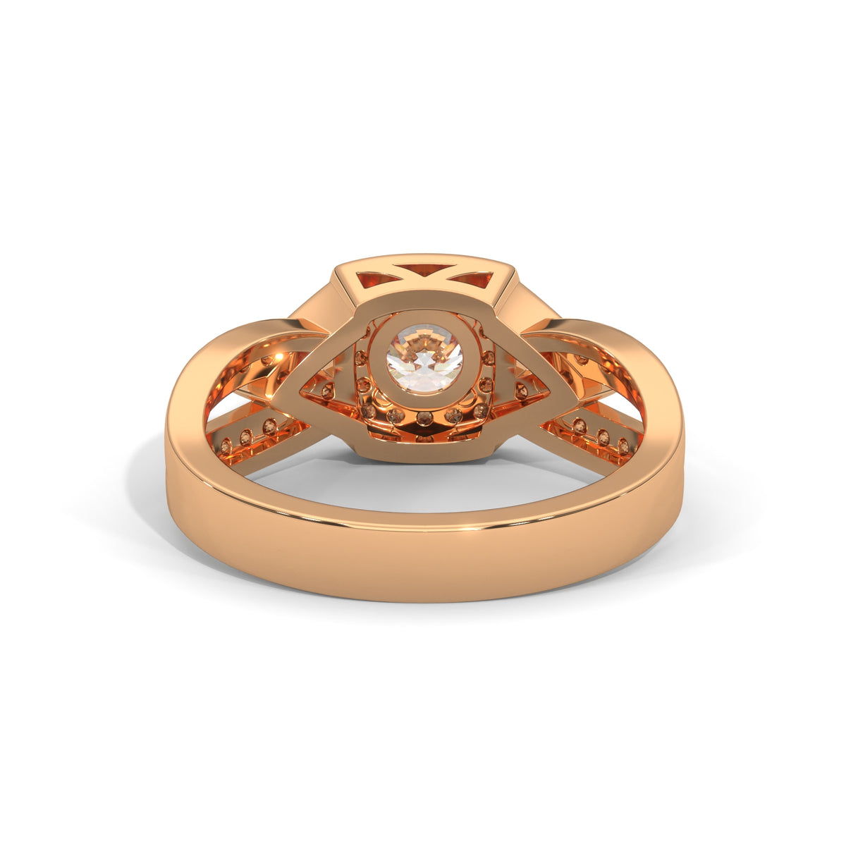 Crossweave Halo Bridal Ring