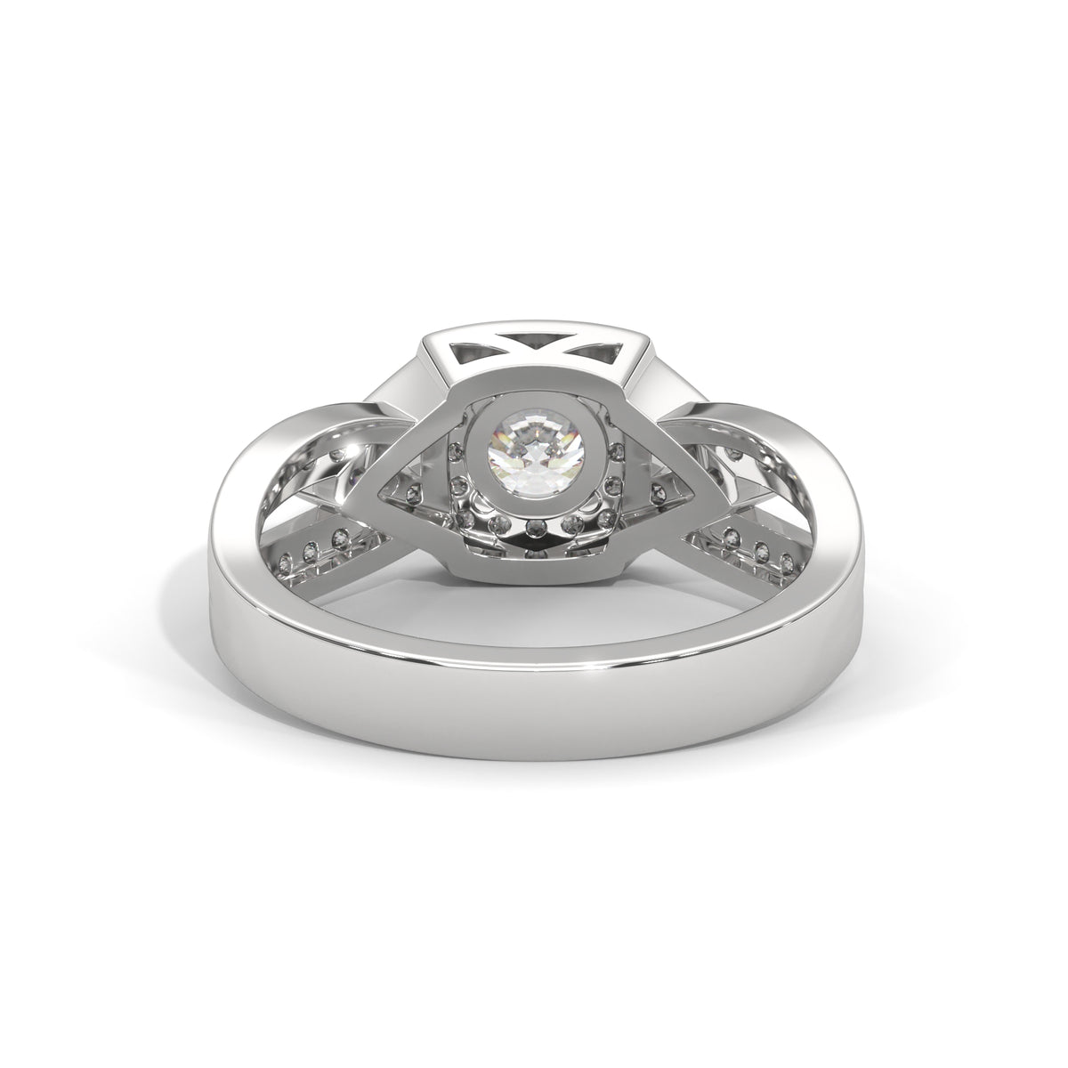 Crossweave Halo Bridal Ring