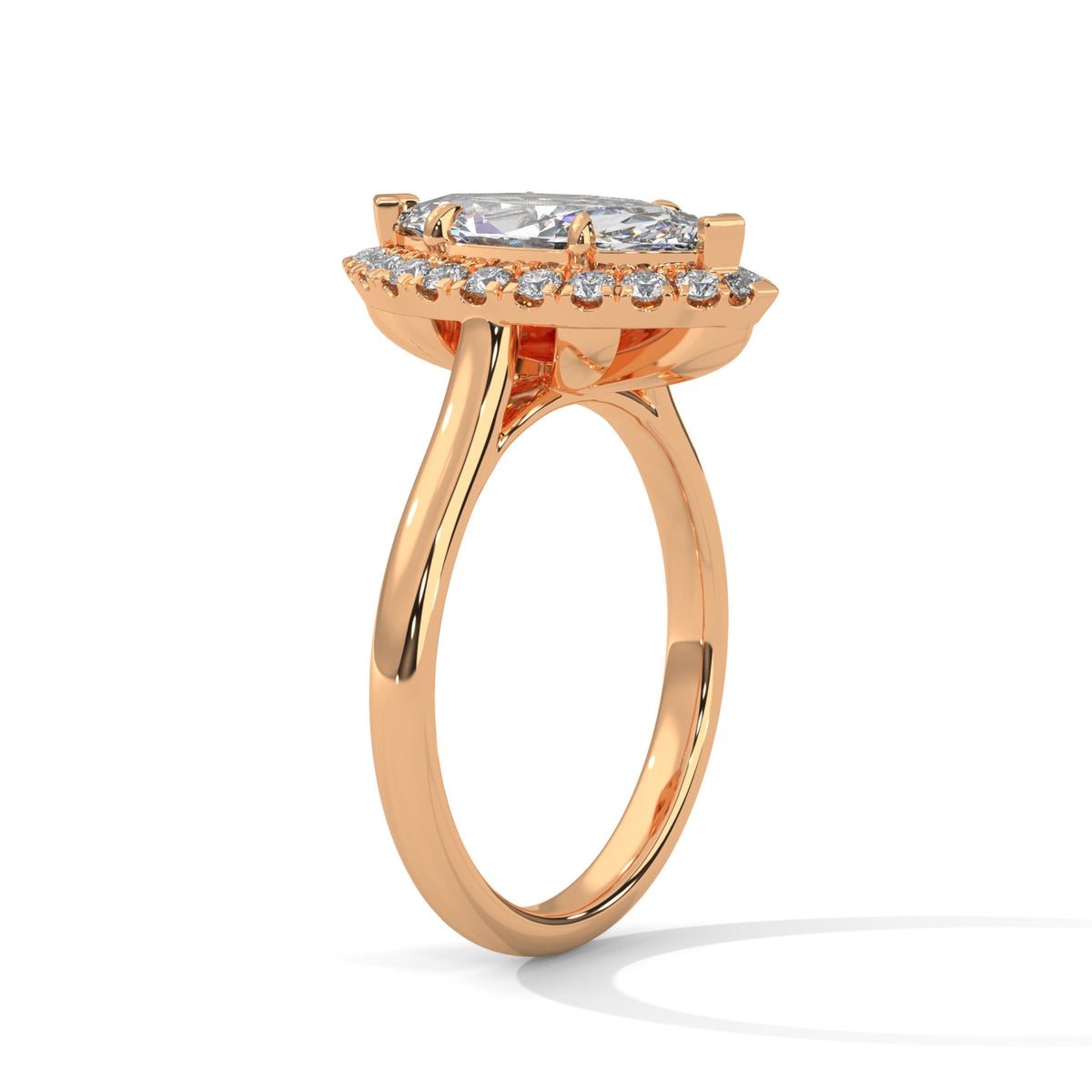 Celestial Marquise Halo Ring
