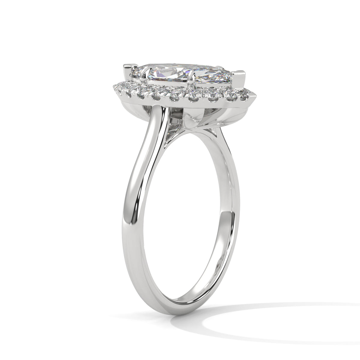 Celestial Marquise Halo Ring
