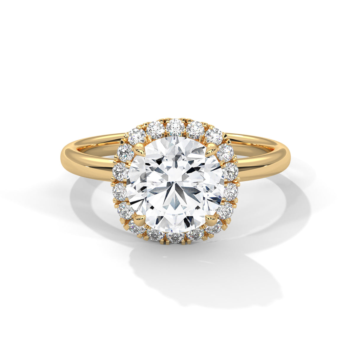 Celestial Halo Solitaire Ring