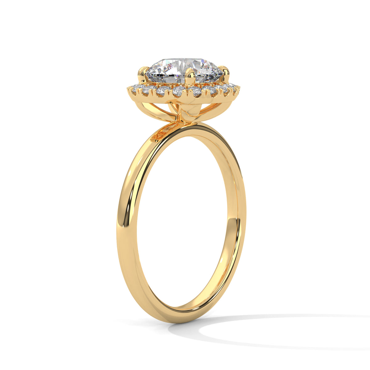 Celestial Halo Solitaire Ring