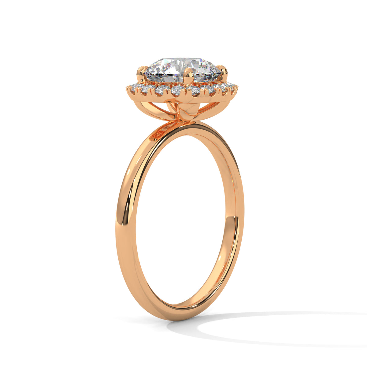 Celestial Halo Solitaire Ring