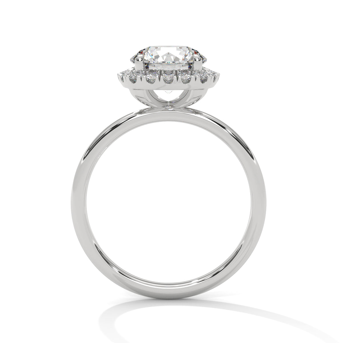 Celestial Halo Solitaire Ring