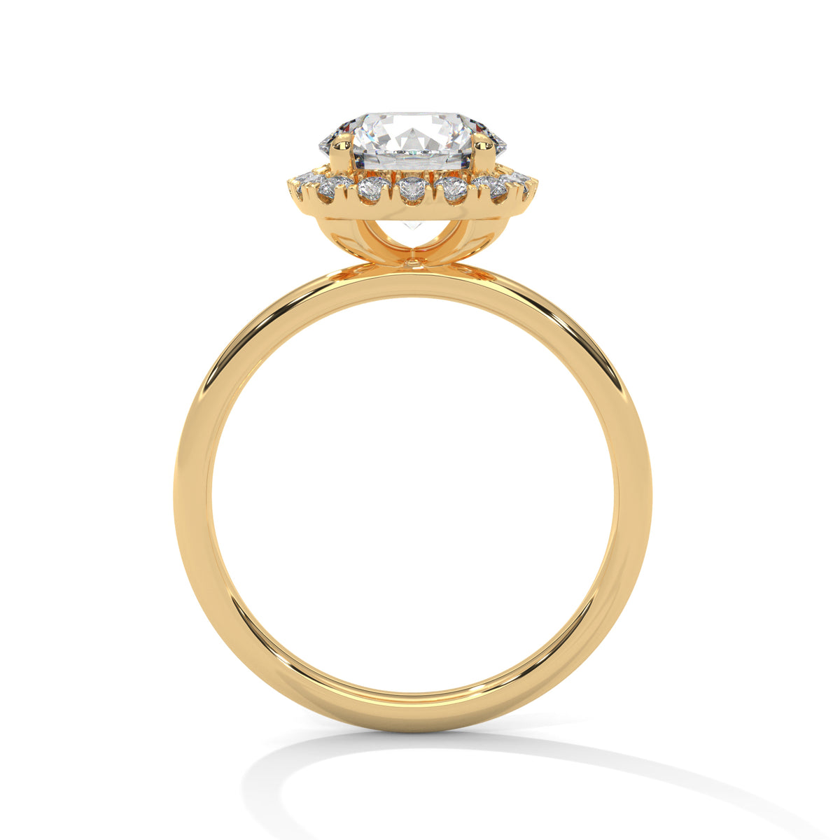 Celestial Halo Solitaire Ring