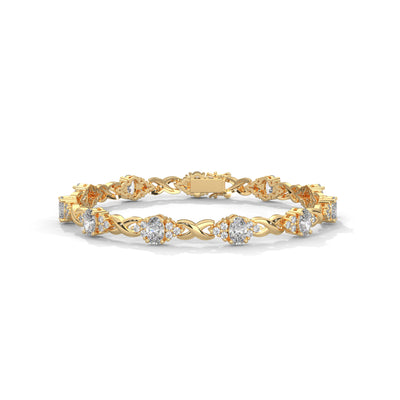 Midnight Bloom Infinity Bracelet — IGI Certified Diamond Jewellery | My Carat India