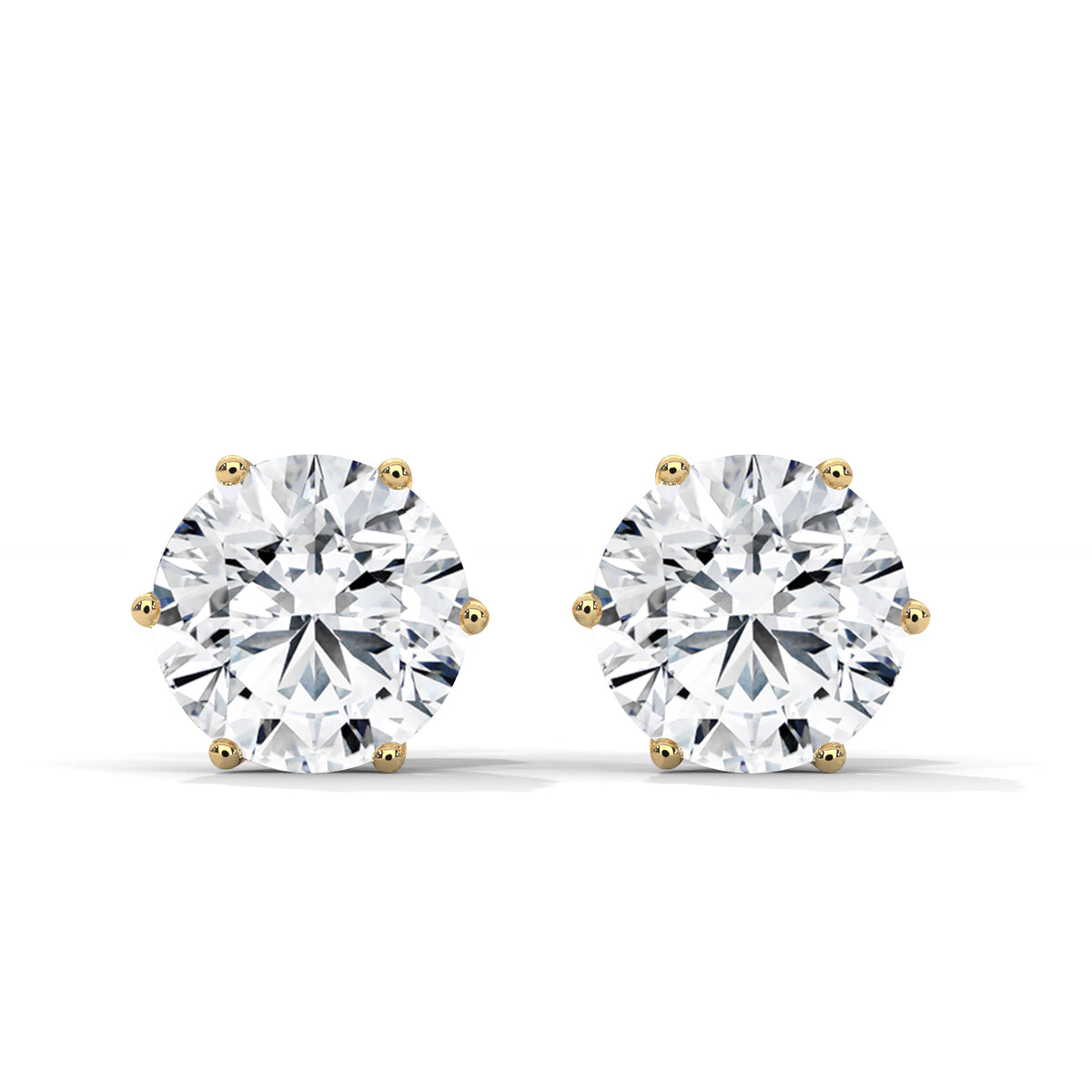 Crowned Brilliance Solitaire Studs