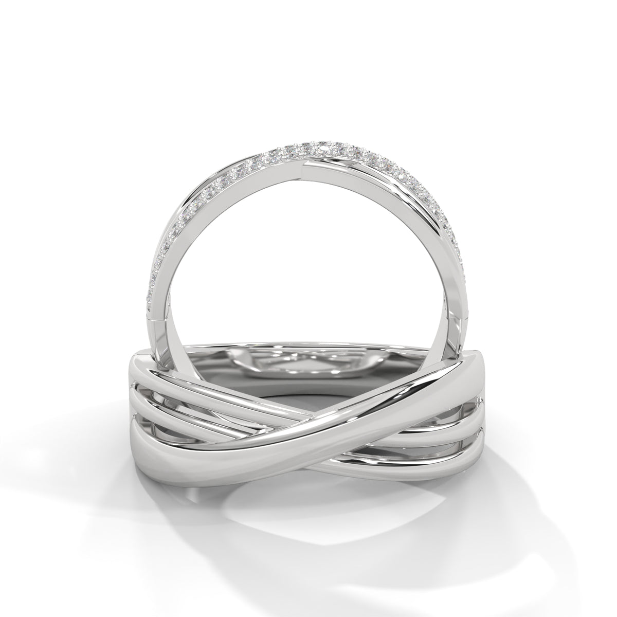 Crossover Twist Band Ring