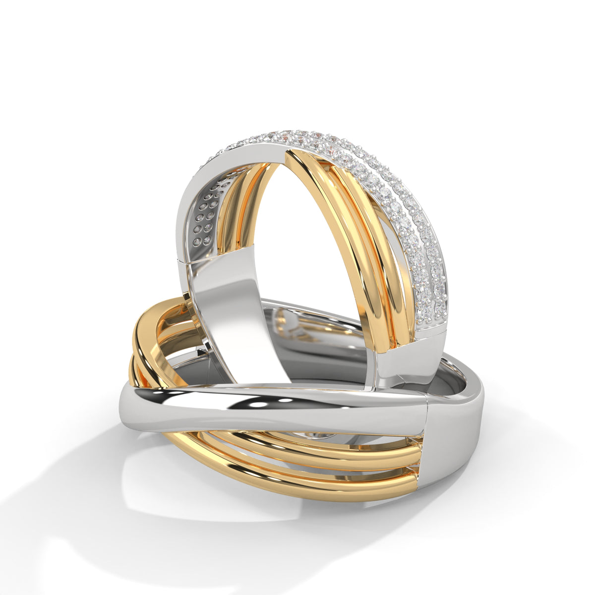 Crossover Twist Band Ring
