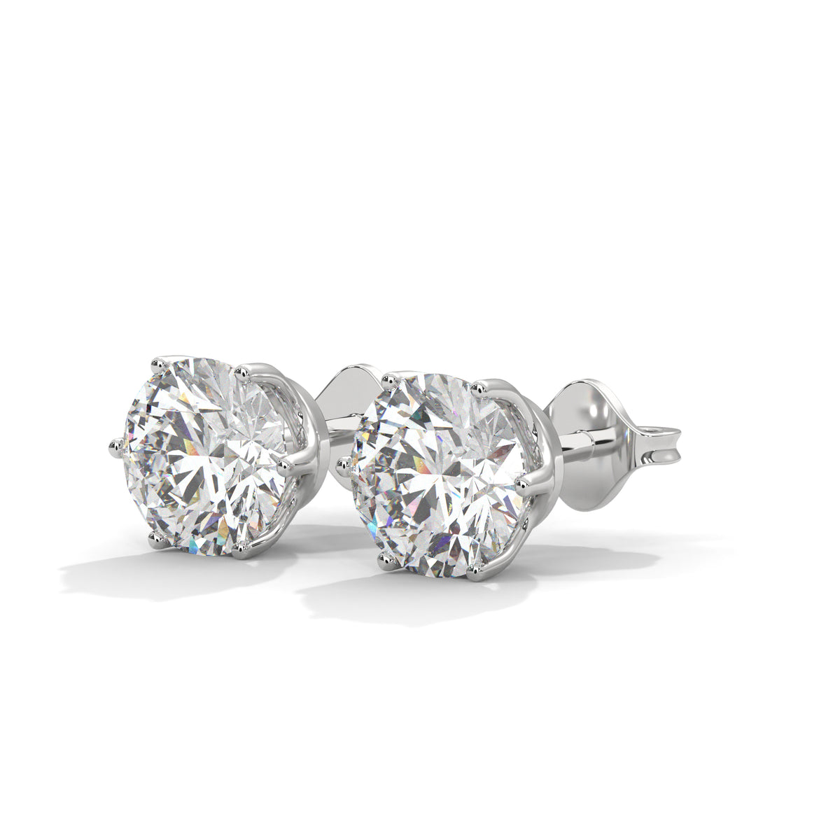 Crowned Brilliance Solitaire Studs
