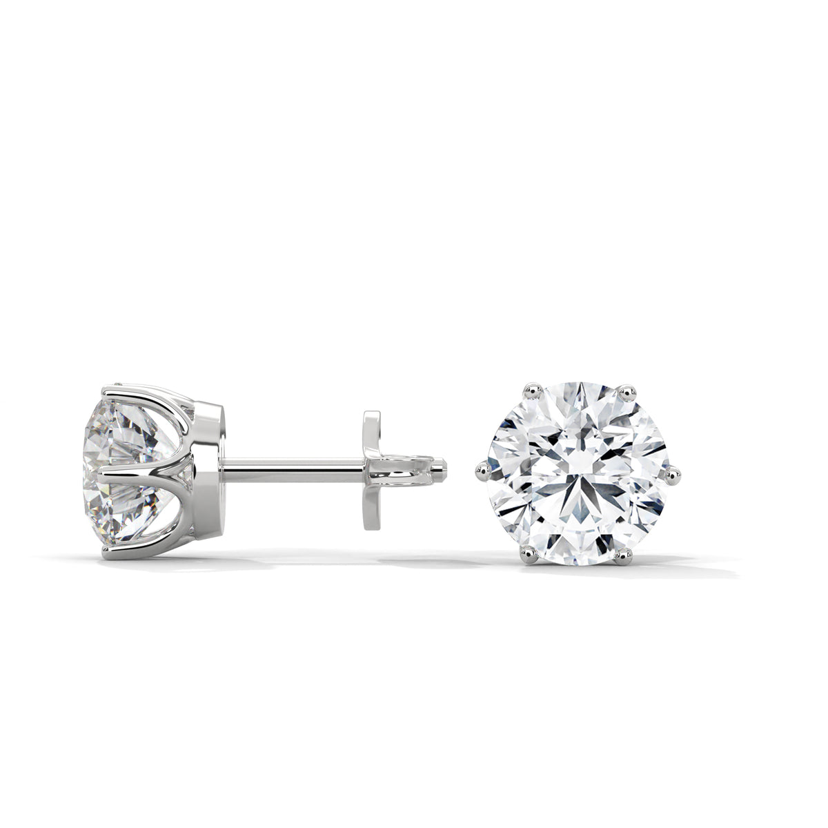 Crowned Brilliance Solitaire Studs