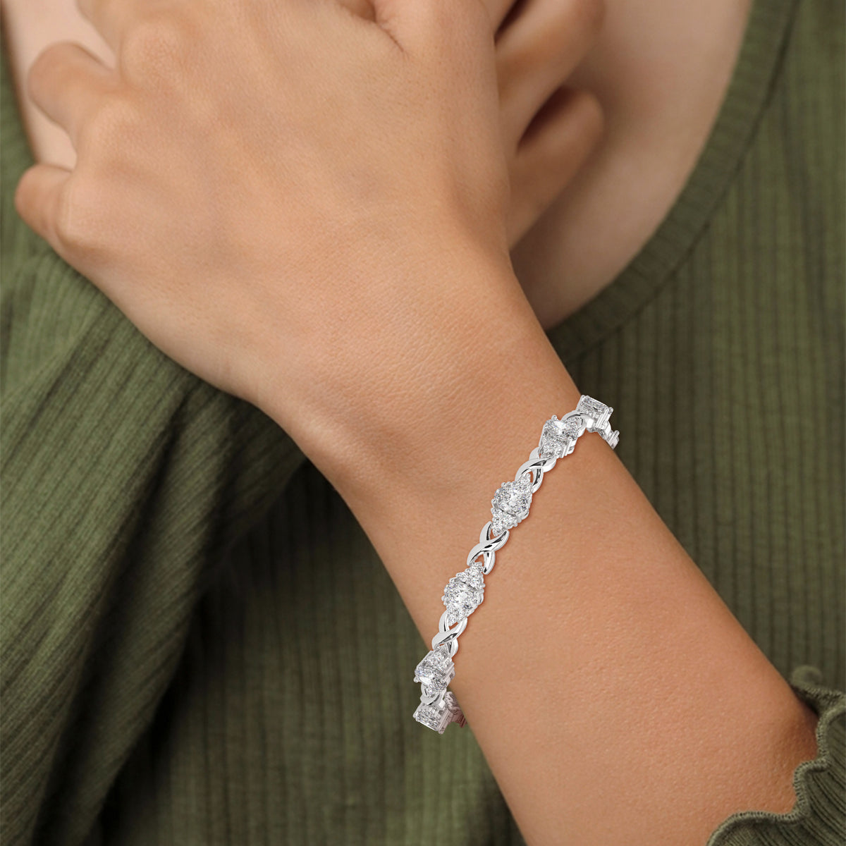 Midnight Bloom Infinity Bracelet