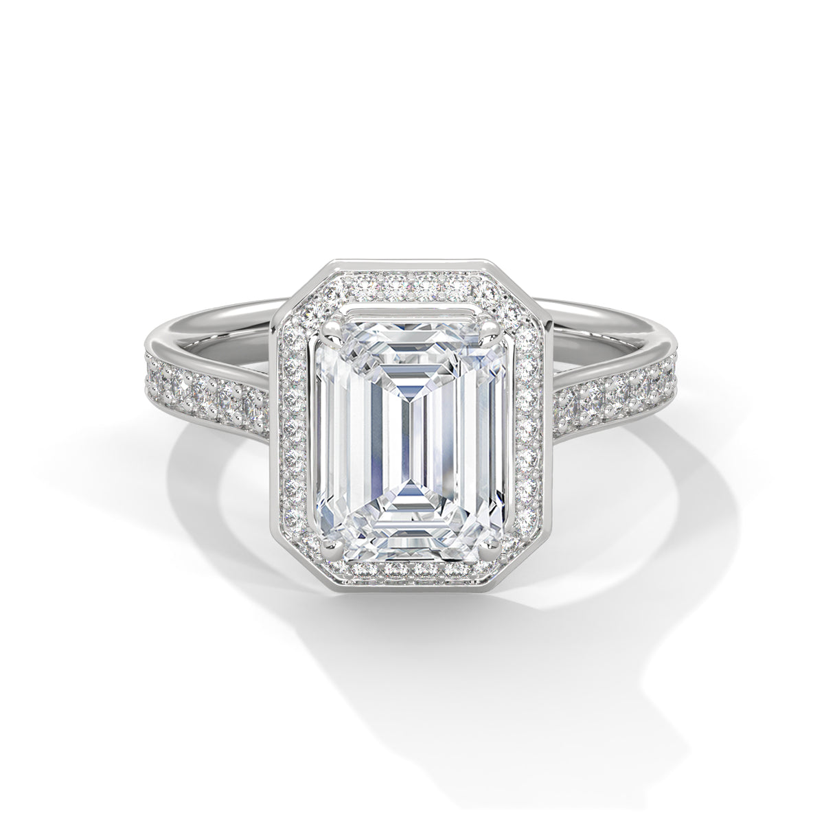 Emerald Royale Halo Ring