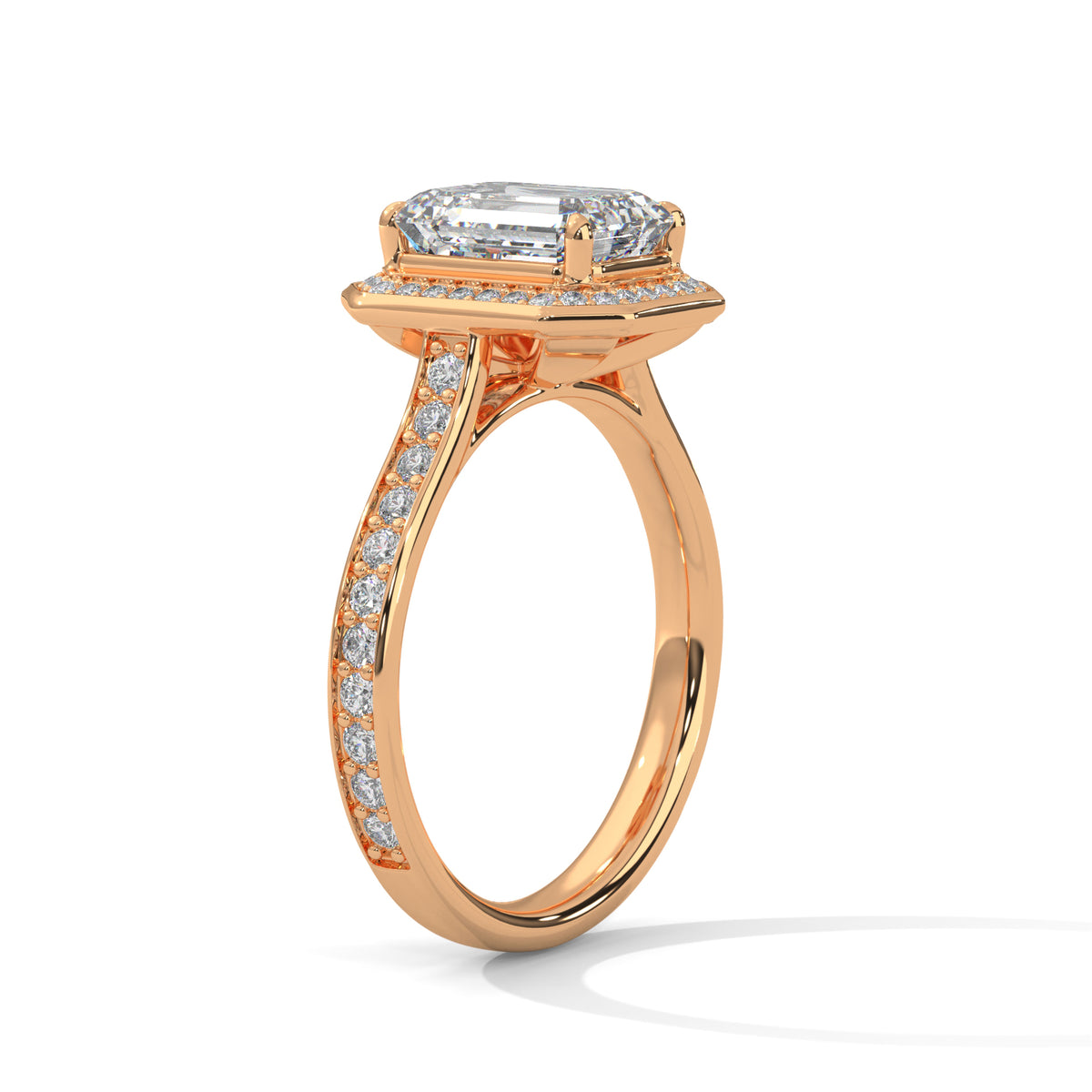 Emerald Royale Halo Ring