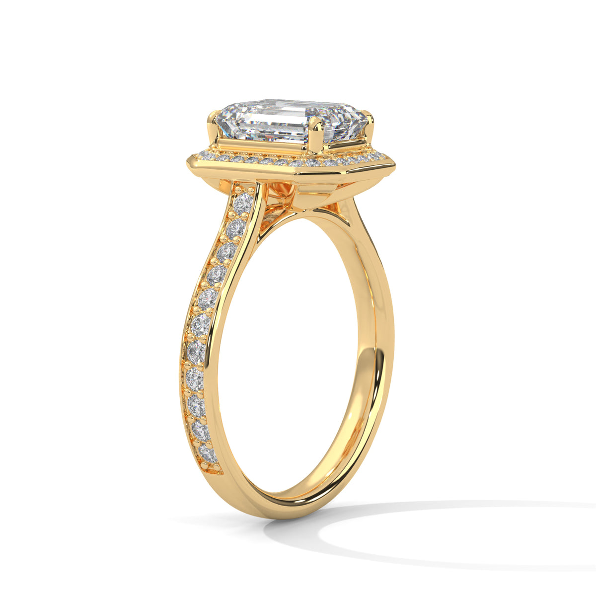Emerald Royale Halo Ring