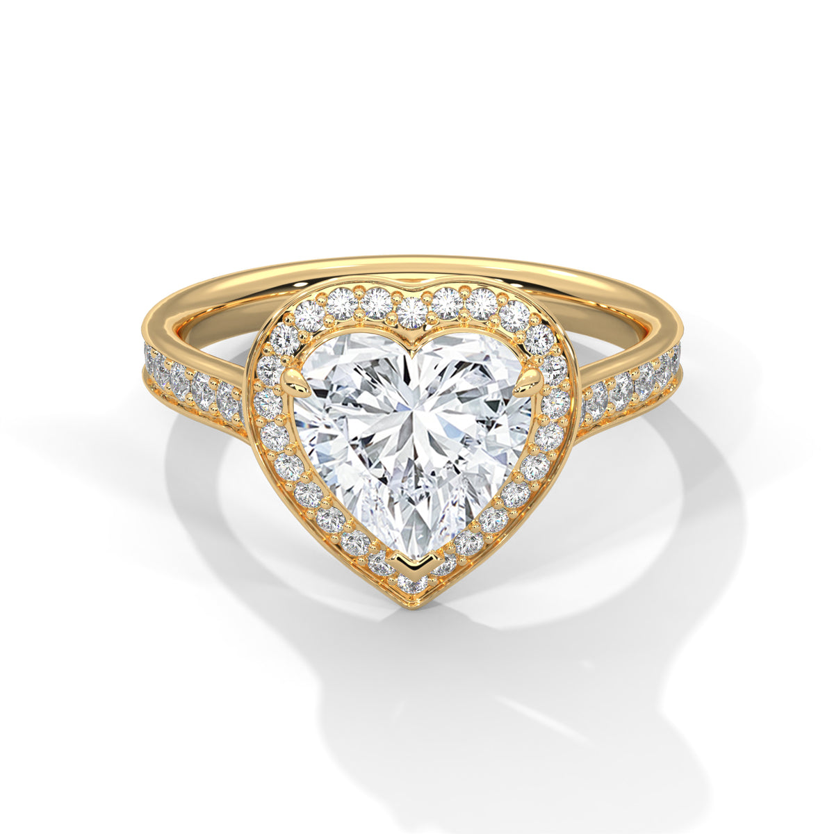 Devoted Heart Halo Ring
