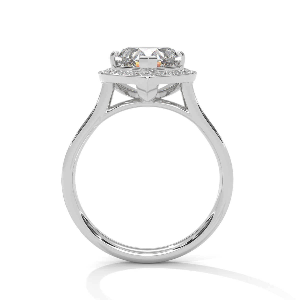 Devoted Heart Halo Ring