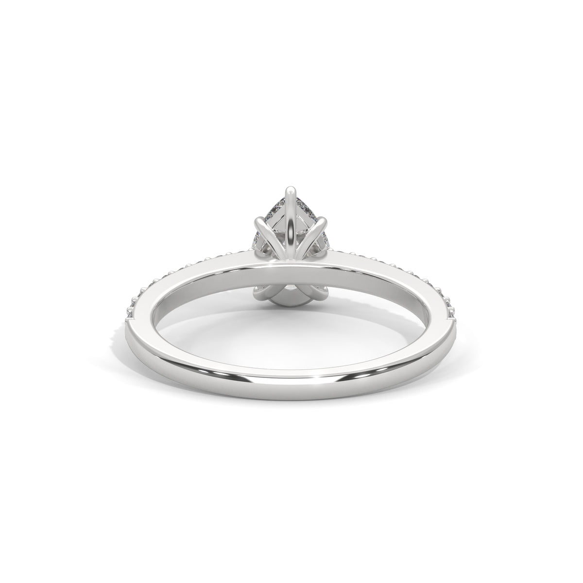 Teardrop Pavé Solitaire Ring