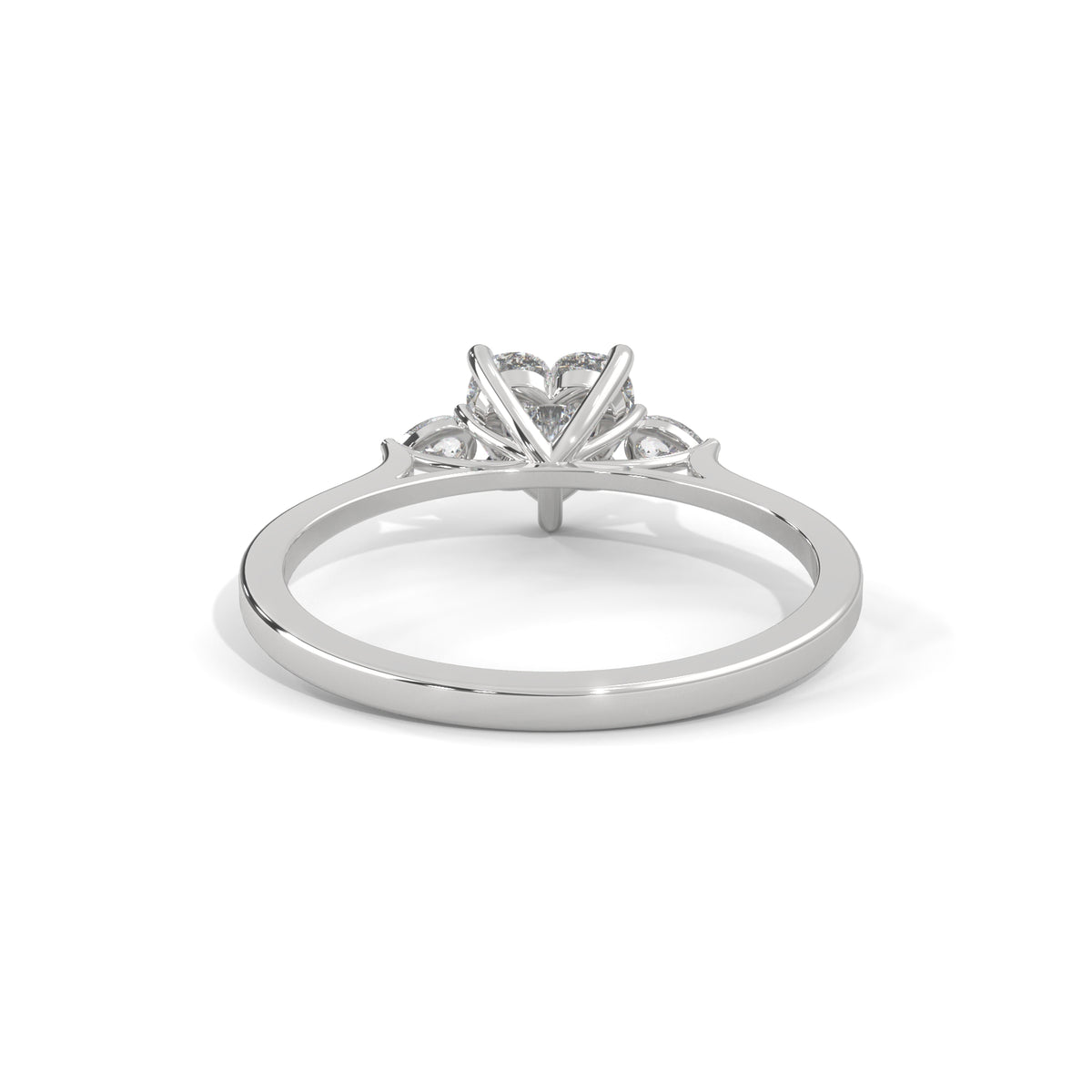 Sweetheart Trio Solitaire Ring