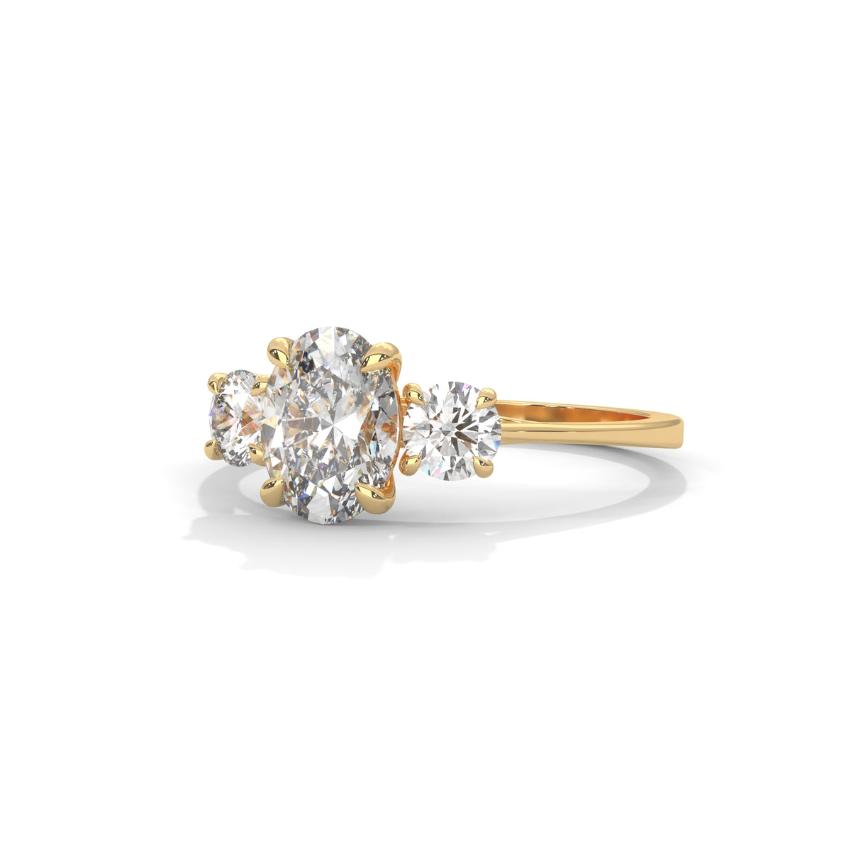 Oval Reverie Three-Stone Ring