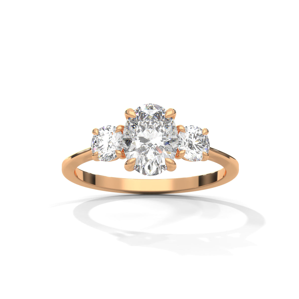 Oval Reverie Three-Stone Ring