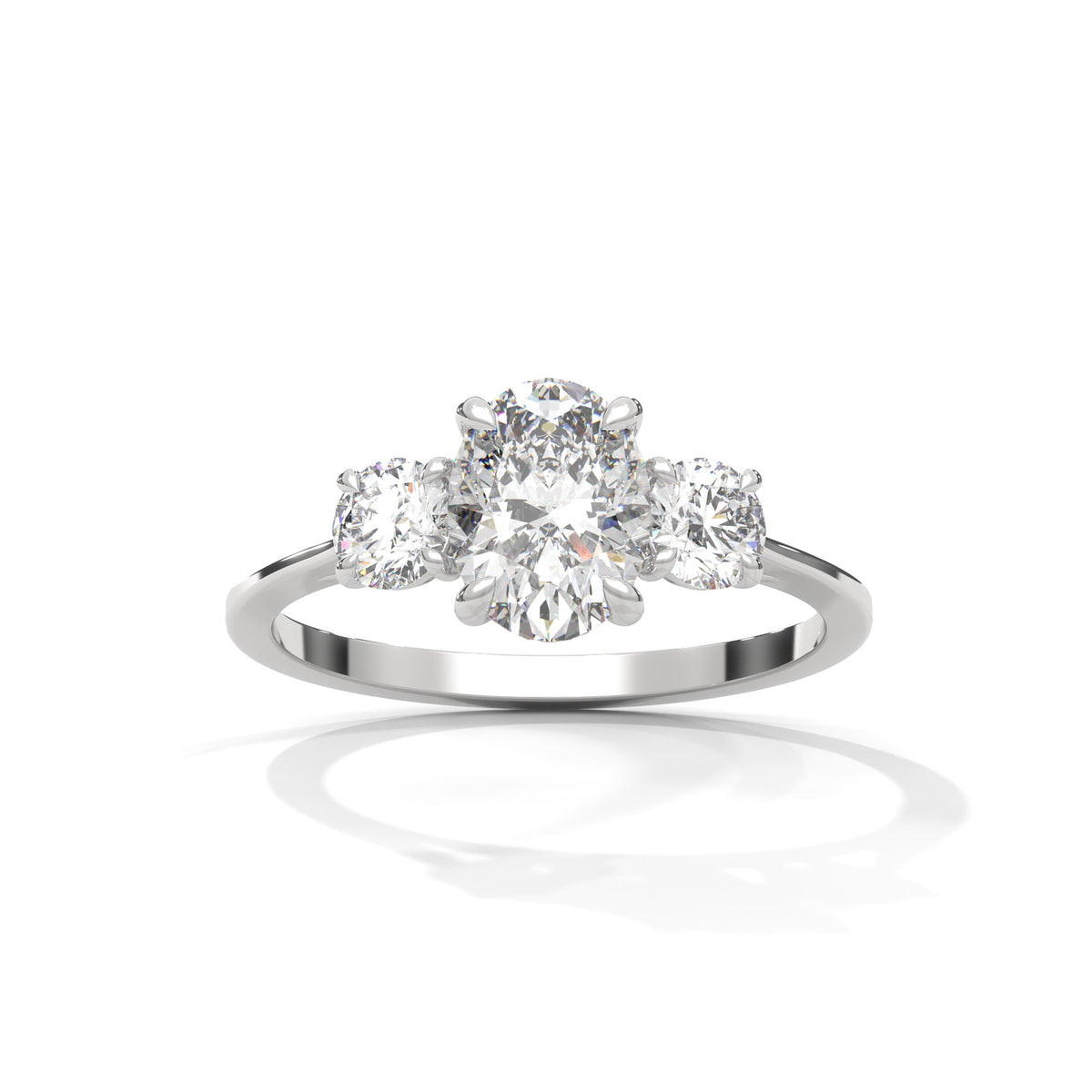 Oval Reverie Three-Stone Ring