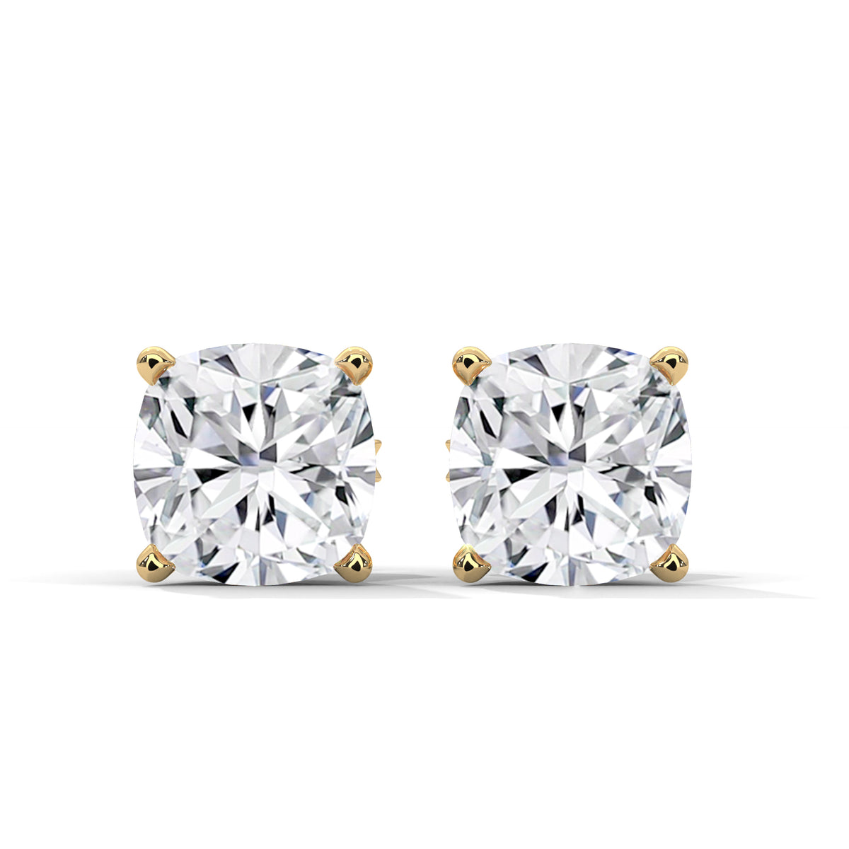 Cushion Brilliance Solitaire Studs