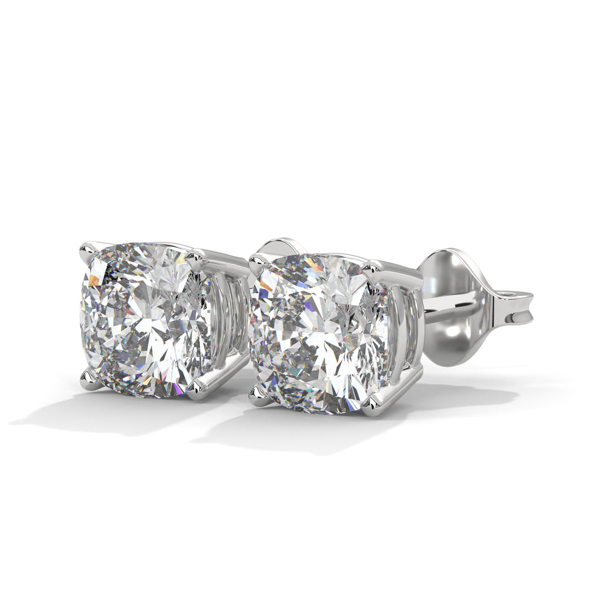 Cushion Brilliance Solitaire Studs