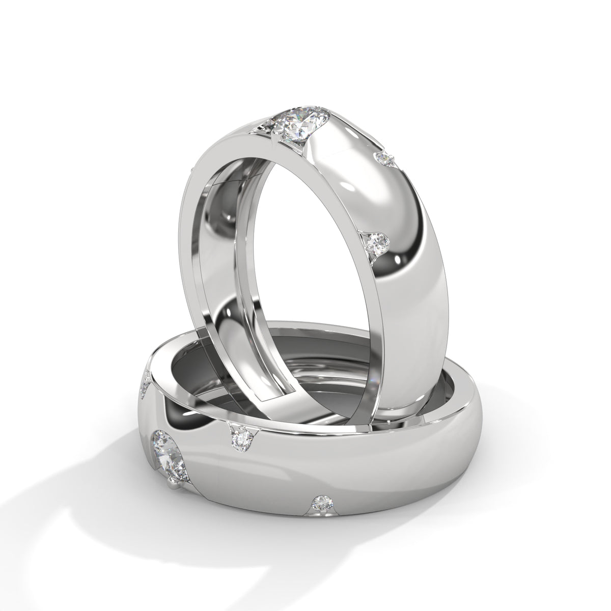 Stellar Scatter Solitaire Ring